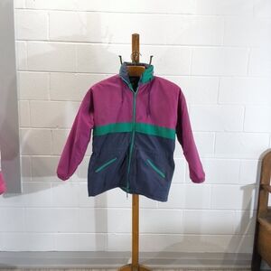 Colorblock Jacket - Purple and Gray
